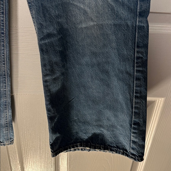 GAP Flare Wide Leg Distressed Jeans - Blue - Picture 3 of 4